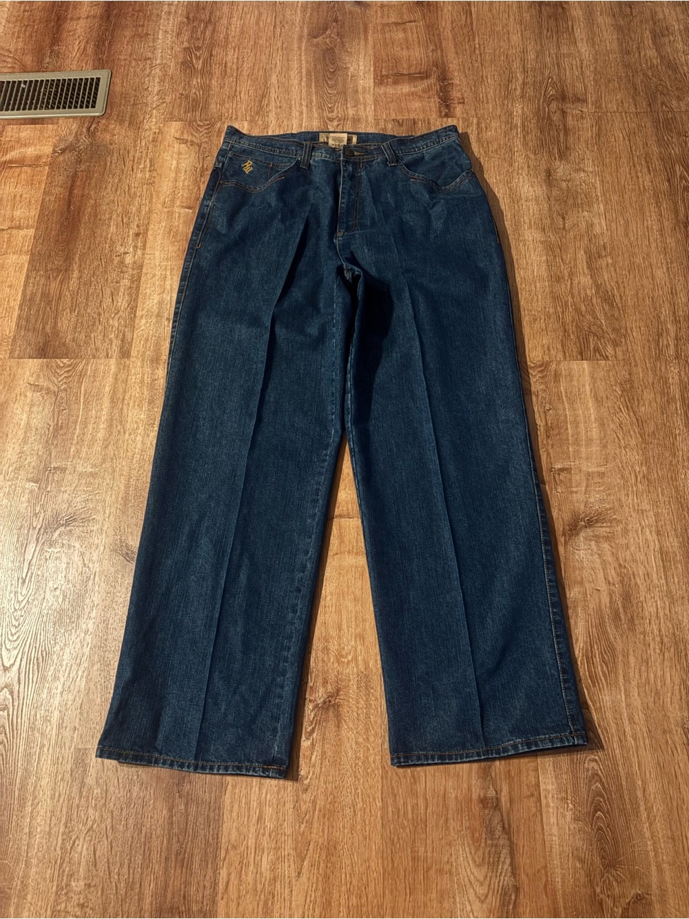Rocawear Embroidered Jeans Wide Baggy Skater Rocawear Logo, Size 38